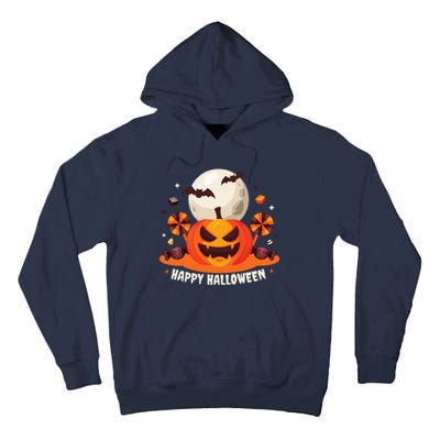 Happy Halloween Spooky Pumpkin Candy Tall Hoodie