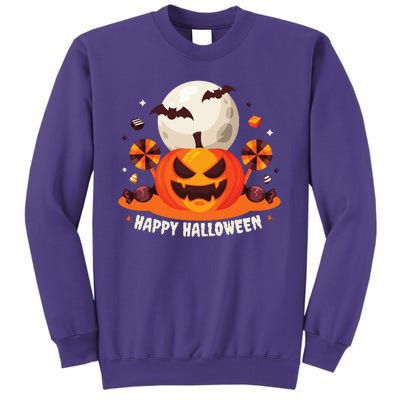 Happy Halloween Spooky Pumpkin Candy Sweatshirt