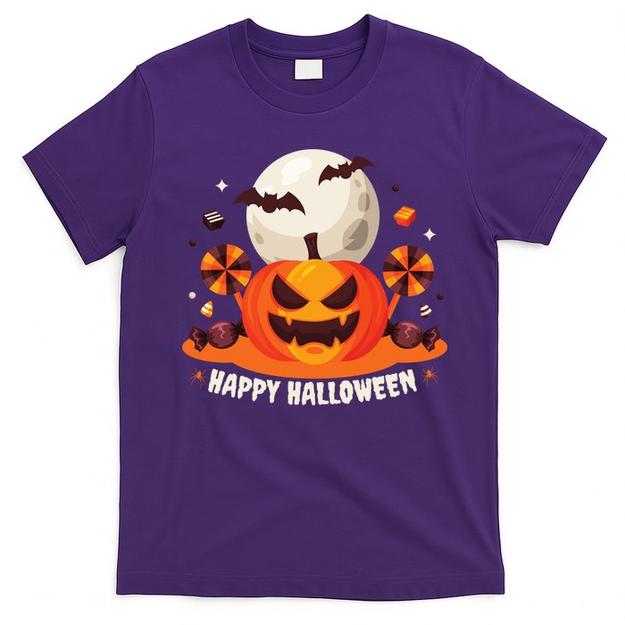 Happy Halloween Spooky Pumpkin Candy T-Shirt