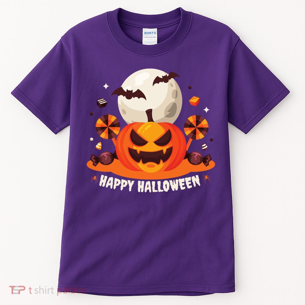 Happy Halloween Spooky Pumpkin Candy Tall T-Shirt
