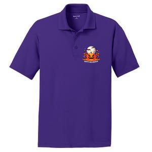 Happy Halloween Spooky Pumpkin Candy PosiCharge RacerMesh Polo