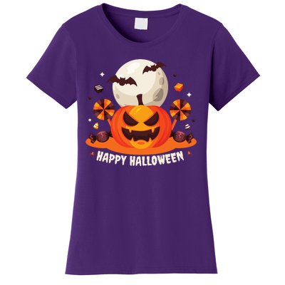 Happy Halloween Spooky Pumpkin Candy Women's T-Shirt