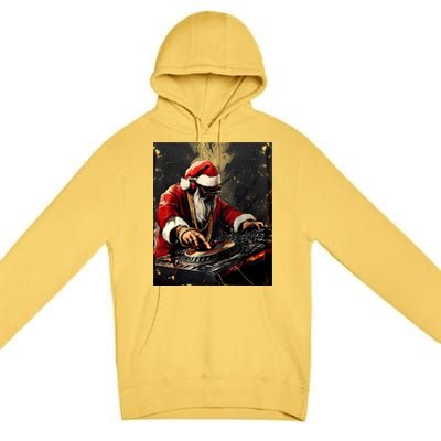 Hip Hop Santa Dj Christmas Great Gift Premium Pullover Hoodie