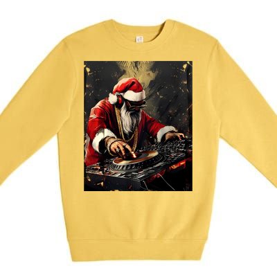 Hip Hop Santa Dj Christmas Great Gift Premium Crewneck Sweatshirt