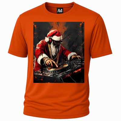 Hip Hop Santa Dj Christmas Great Gift Cooling Performance Crew T-Shirt