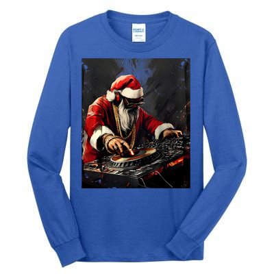 Hip Hop Santa Dj Christmas Great Gift Tall Long Sleeve T-Shirt