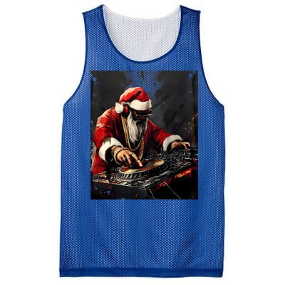 Hip Hop Santa Dj Christmas Great Gift Mesh Reversible Basketball Jersey Tank