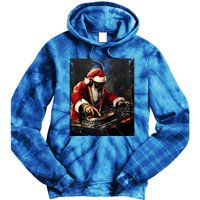 Hip Hop Santa Dj Christmas Great Gift Tie Dye Hoodie