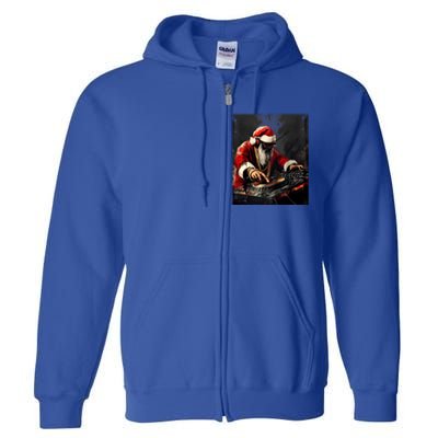 Hip Hop Santa Dj Christmas Great Gift Full Zip Hoodie