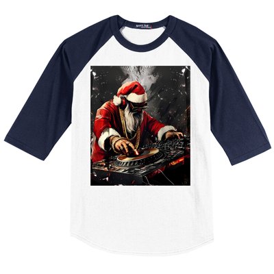 Hip Hop Santa Dj Christmas Great Gift Baseball Sleeve Shirt