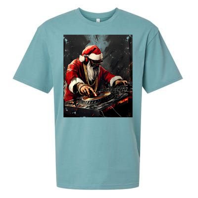 Hip Hop Santa Dj Christmas Great Gift Sueded Cloud Jersey T-Shirt