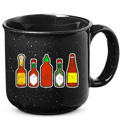 Habanero Hot Sauce Foodie Spicy Hot Mexican Food 15oz Campfire Ceramic Mug