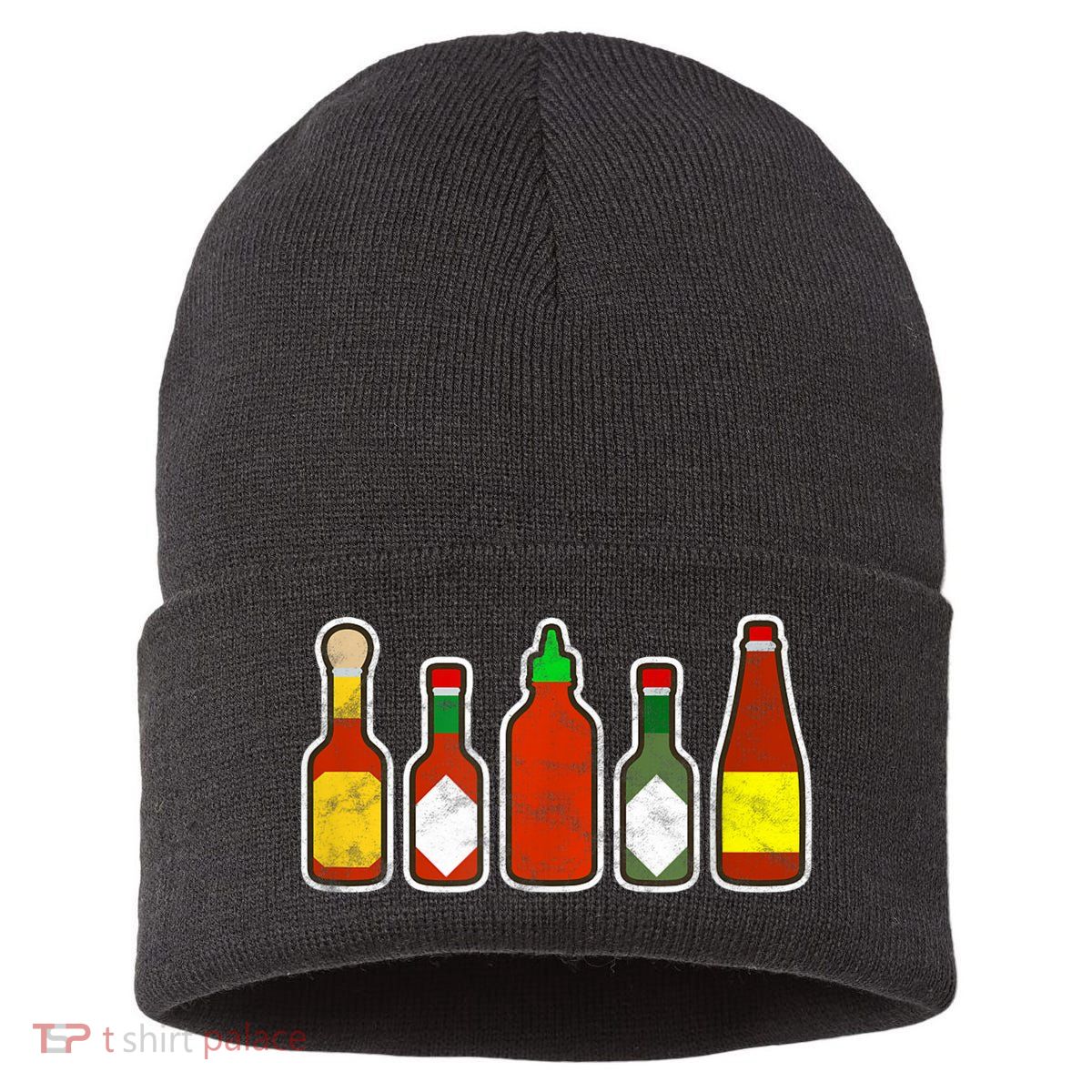 Habanero Hot Sauce Foodie Spicy Hot Mexican Food Sustainable Knit Beanie