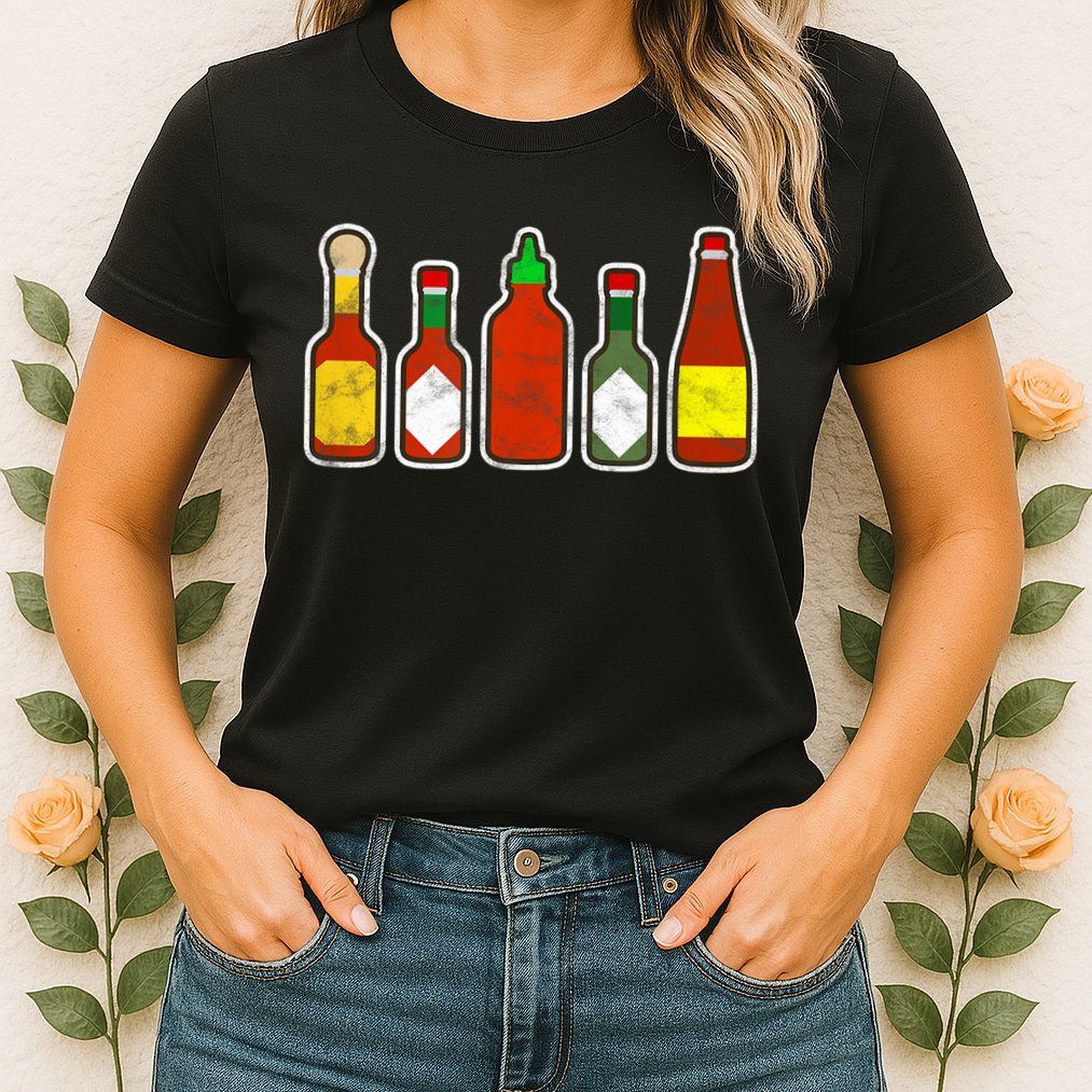 Habanero Hot Sauce Foodie Spicy Hot Mexican Food Womens T-Shirt