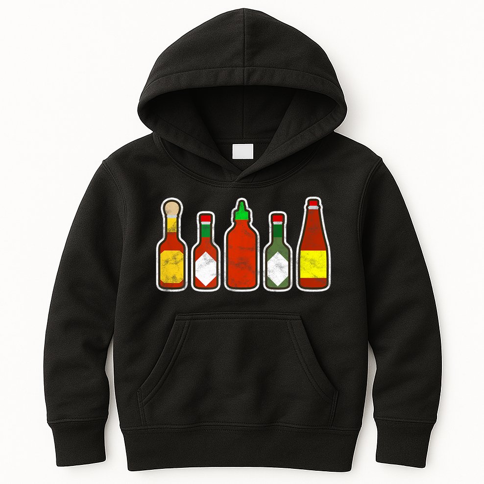 Habanero Hot Sauce Foodie Spicy Hot Mexican Food Kids Hoodie