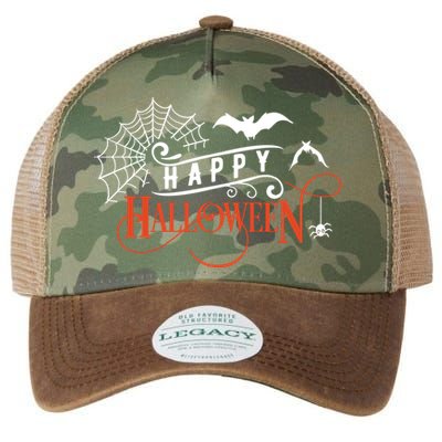 Happy Halloween Spiderweb Spooky Legacy Tie Dye Trucker Hat