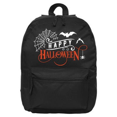 Happy Halloween Spiderweb Spooky 16 in Basic Backpack