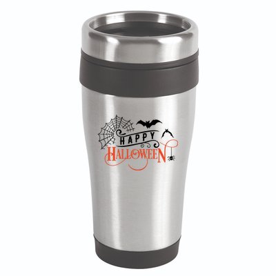 Happy Halloween Spiderweb Spooky 16oz Travel Tumbler