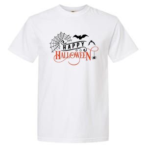 Happy Halloween Spiderweb Spooky Garment-Dyed Heavyweight T-Shirt