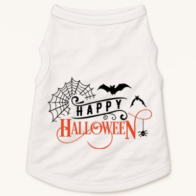 Happy Halloween Spiderweb Spooky Doggie Tank