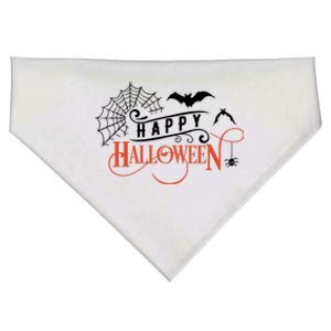 Happy Halloween Spiderweb Spooky USA-Made Doggie Bandana