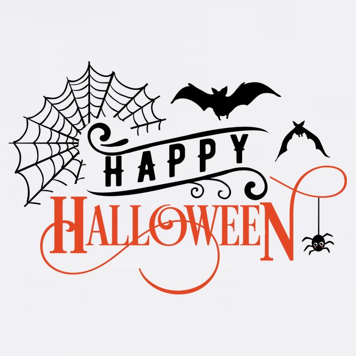 Happy Halloween Spiderweb Spooky USA-Made Doggie Bandana