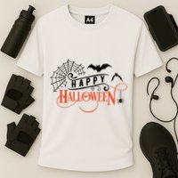 Happy Halloween Spiderweb Spooky Performance Shirt