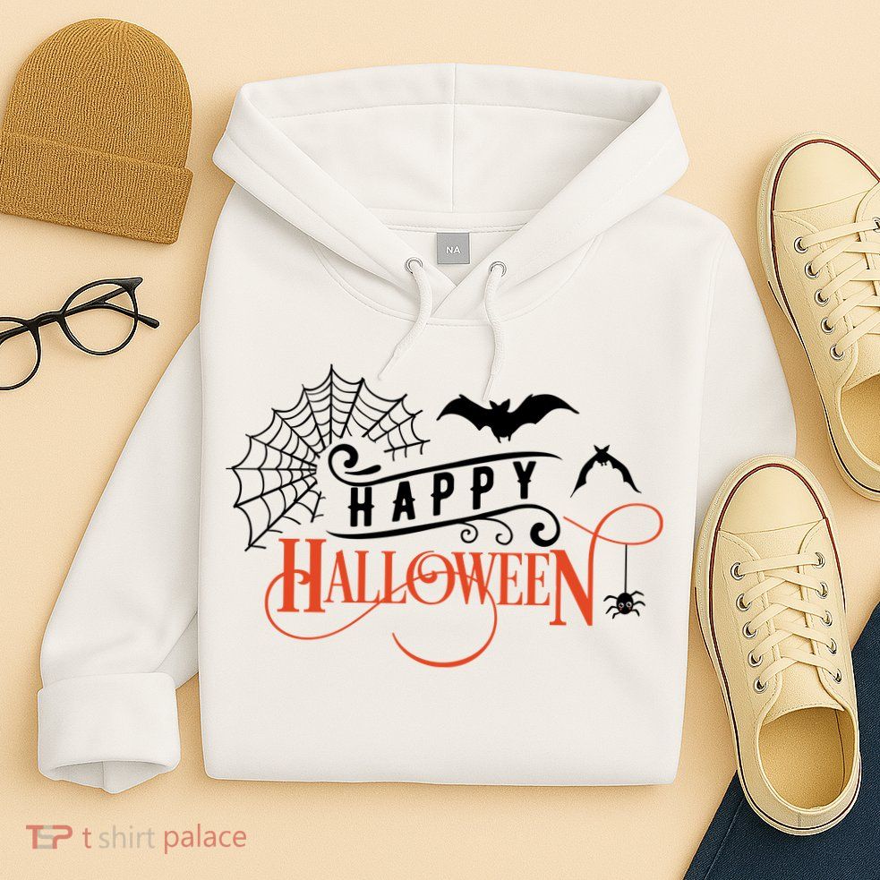 Happy Halloween Spiderweb Spooky Hoodie