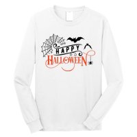 Happy Halloween Spiderweb Spooky Long Sleeve Shirt