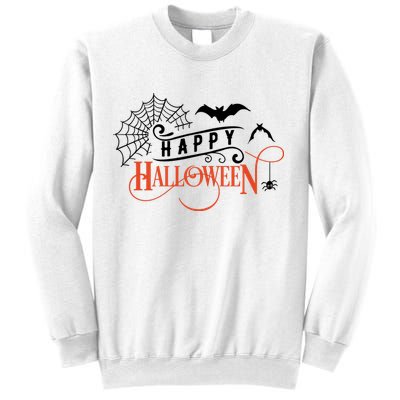 Happy Halloween Spiderweb Spooky Sweatshirt