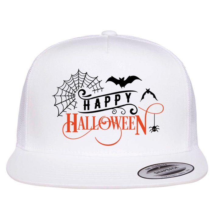 Happy Halloween Spiderweb Spooky Flatbill Hat