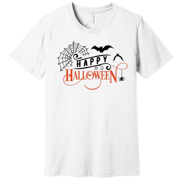 Happy Halloween Spiderweb Spooky Premium T-Shirt