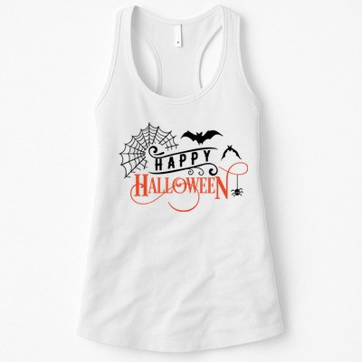 Happy Halloween Spiderweb Spooky Womens Tank Top