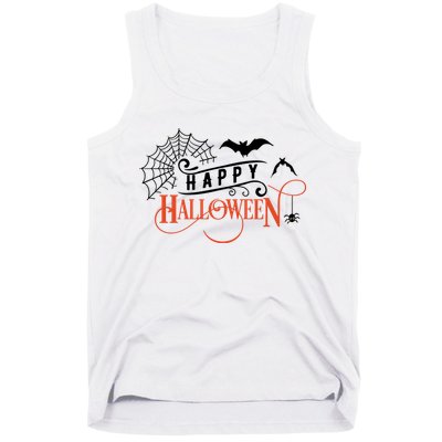 Happy Halloween Spiderweb Spooky Tank Top