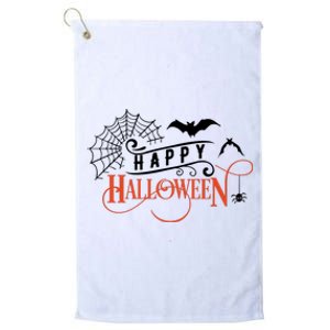 Happy Halloween Spiderweb Spooky Platinum Collection Golf Towel