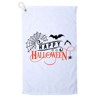Happy Halloween Spiderweb Spooky Golf Towel