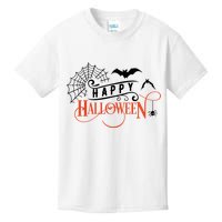 Happy Halloween Spiderweb Spooky Kids T-Shirt