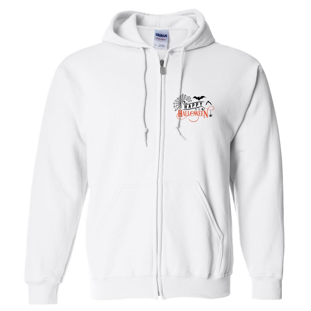 Happy Halloween Spiderweb Spooky Full Zip Hoodie