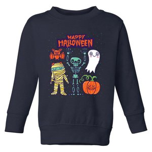 Happy Halloween Skeleton Pumpkin Ghost Cute Kids Boy Girls Toddler Sweatshirt