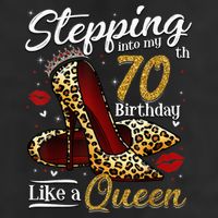 High Heels Stepping Into My 70th Birthday 70 and Fabulous Cool Comfort Performance Bucket Hat