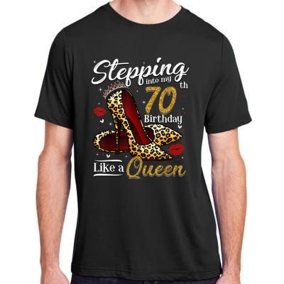 High Heels Stepping Into My 70th Birthday 70 and Fabulous Adult ChromaSoft Performance T-Shirt