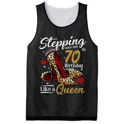 High Heels Stepping Into My 70th Birthday 70 and Fabulous Mesh Reversible Basketball Jersey Tank