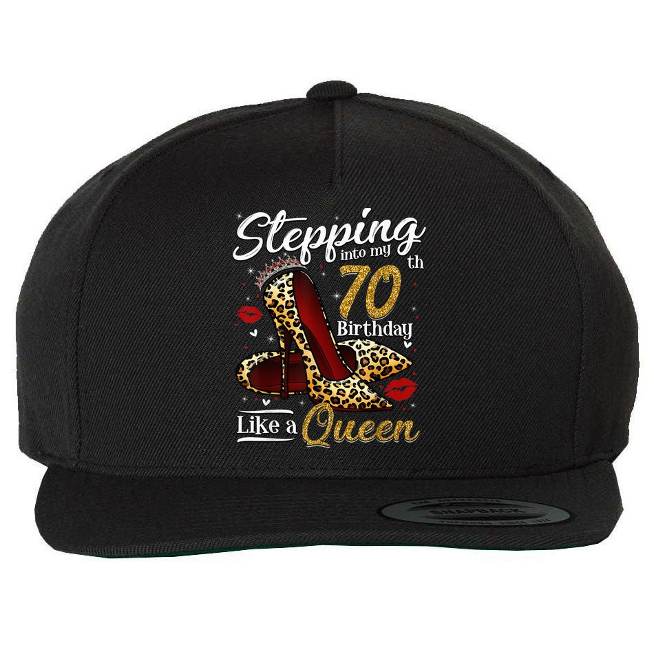 High Heels Stepping Into My 70th Birthday 70 and Fabulous Wool Snapback Cap