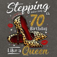 High Heels Stepping Into My 70th Birthday 70 and Fabulous Cotton Canvas Backpack
