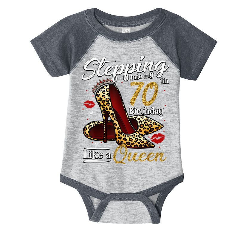 High Heels Stepping Into My 70th Birthday 70 and Fabulous Infant Baby Jersey Bodysuit