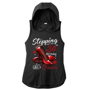 High Heels Stepping Into My 34th Birthday 34 And Fabulous Ladies PosiCharge Tri-Blend Wicking Draft Hoodie Tank