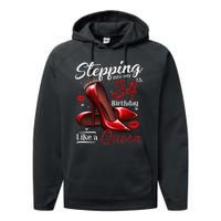 High Heels Stepping Into My 34th Birthday 34 And Fabulous Performance Fleece Hoodie