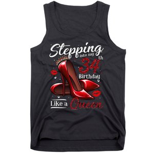 High Heels Stepping Into My 34th Birthday 34 And Fabulous Tank Top