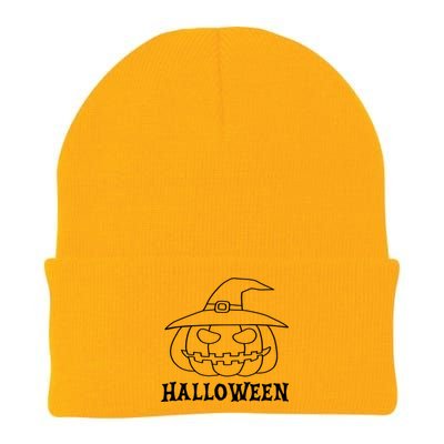 Happy Halloween Spooky Jack O Lantern Knit Cap Winter Beanie