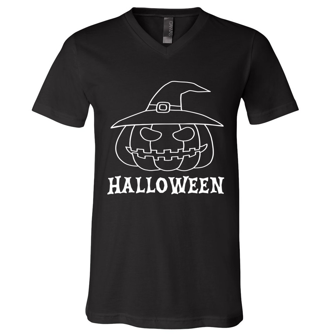 Happy Halloween Spooky Jack O Lantern V-Neck T-Shirt
